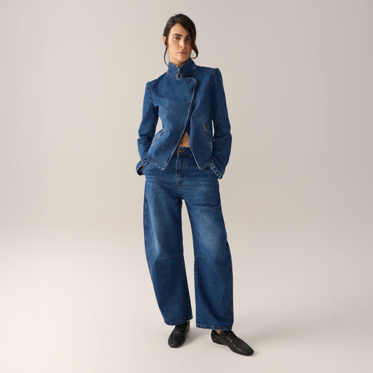 LOIS DALI BARREL CHINO DARK STONE