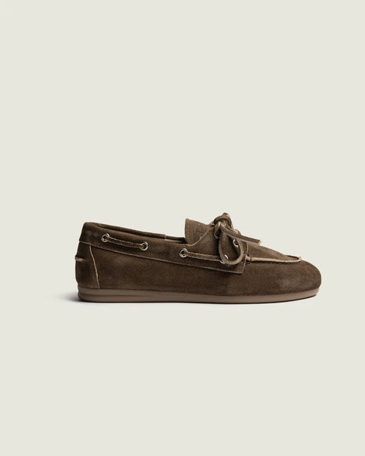 POSA BOAT LOAFER SUEDE DARK BROWN - S. LABELS
