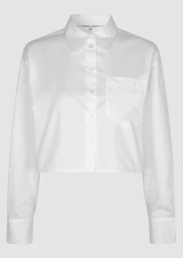 SECOND FEMALE CHARM CROPPED BLOUSE WHITE
