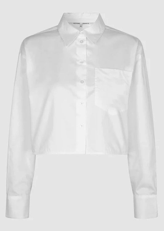SECOND FEMALE CHARM CROPPED BLOUSE WHITE