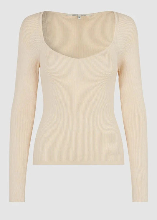 SECOND FEMALE SOLIA KNITTED TOP CREAM