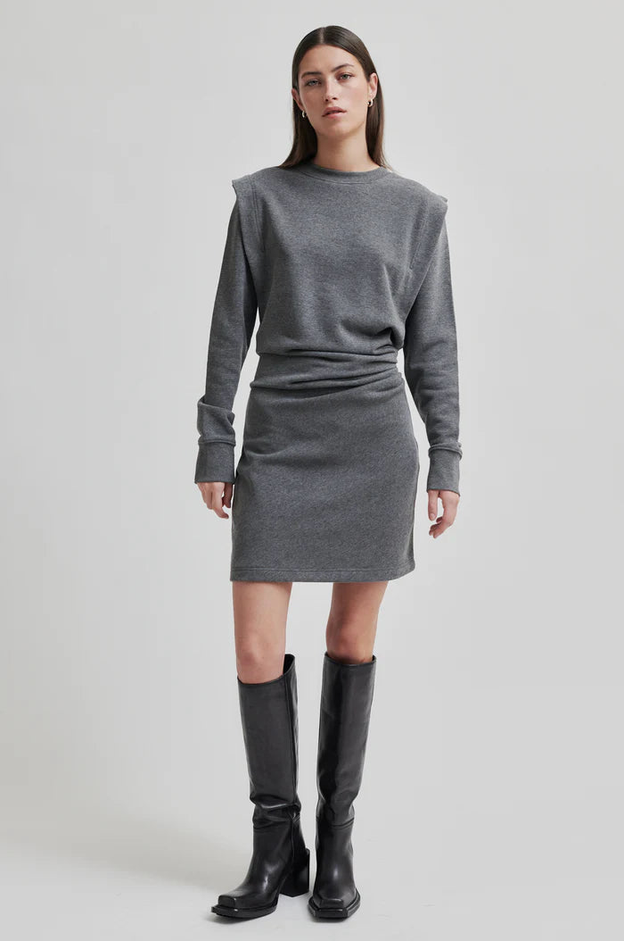 SECOND FEMALE ABADELL SWEAT DRESS GREY