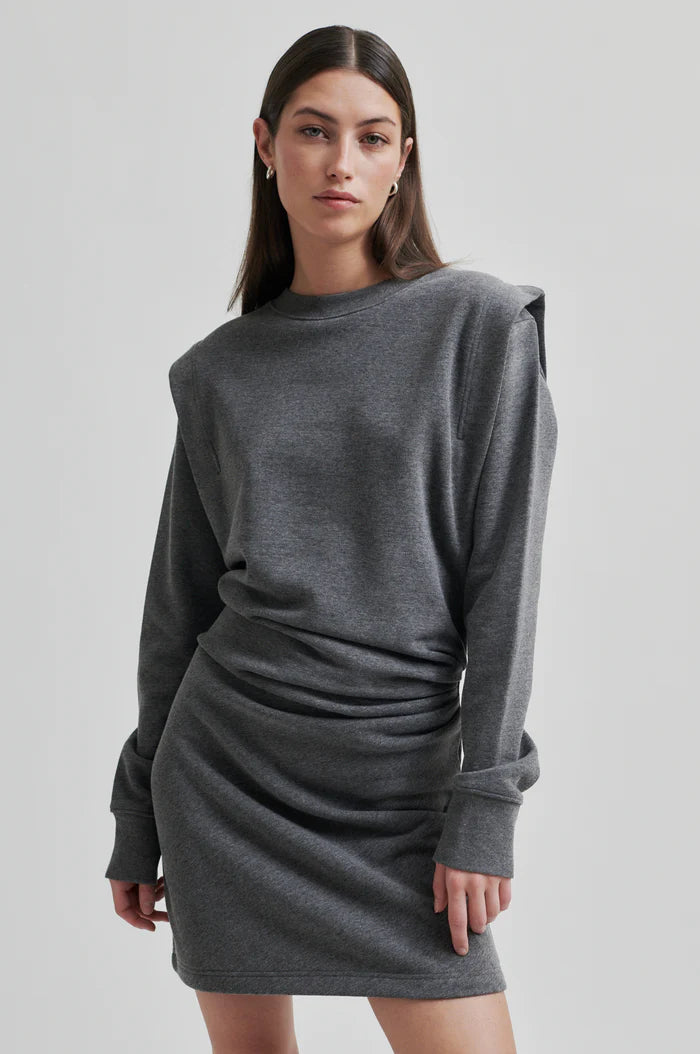 SECOND FEMALE ABADELL SWEAT DRESS GREY