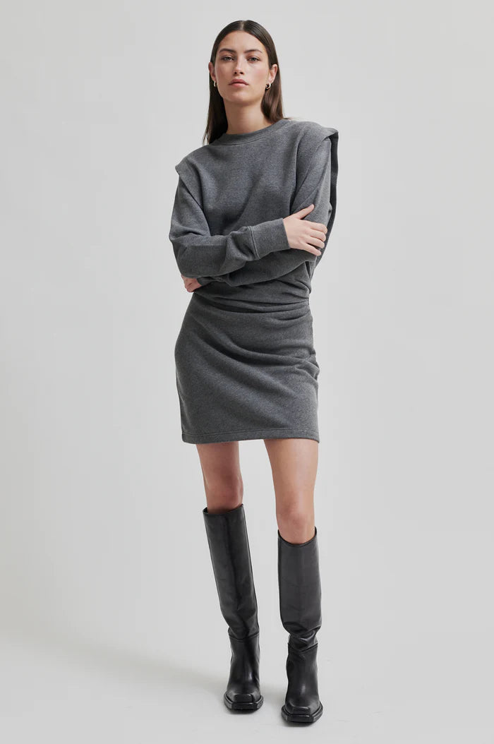 SECOND FEMALE ABADELL SWEAT DRESS GREY