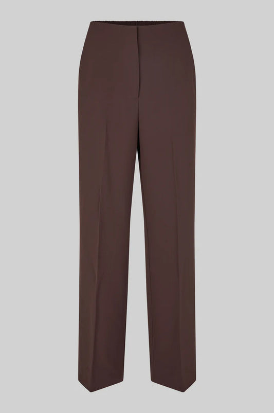 SECOND FEMALE FIQUE CLASSIC TROUSERS CHOCOLATE PLUM
