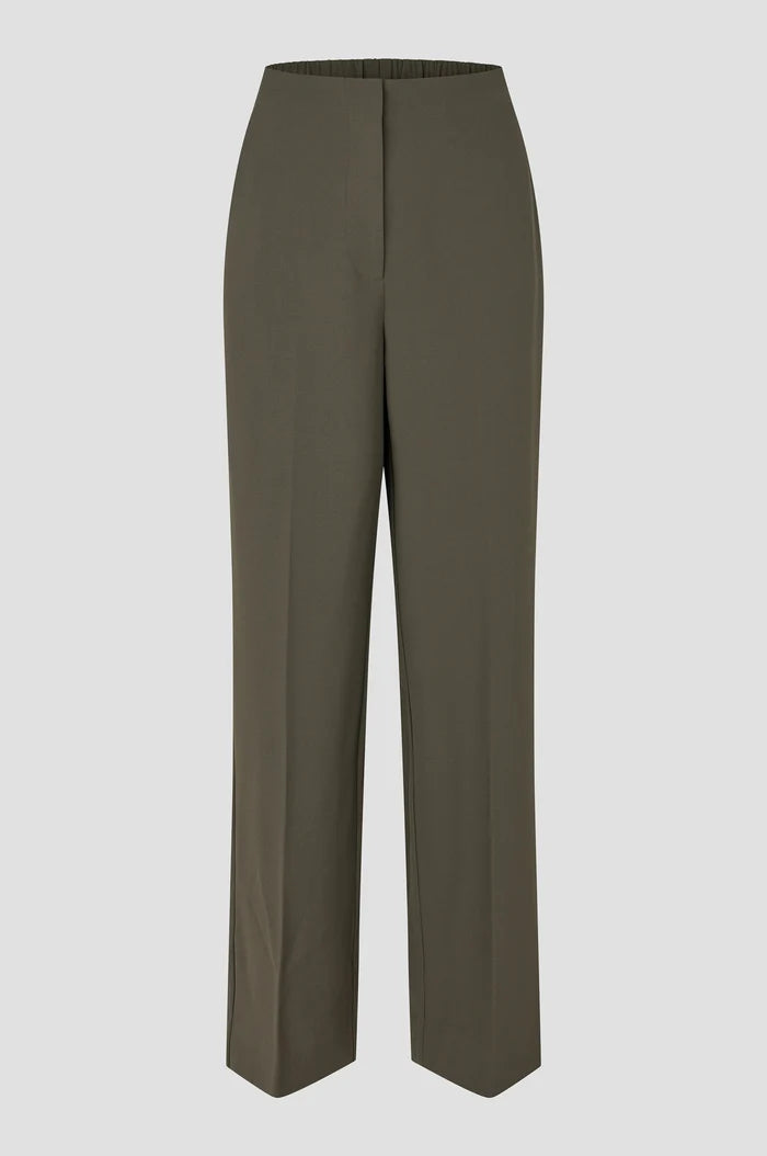 SECOND FEMALE FIQUE CLASSIC TROUSERS BLACK OLIVE