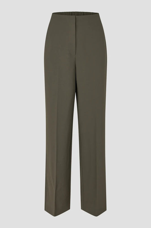 SECOND FEMALE FIQUE CLASSIC TROUSERS BLACK OLIVE - S. LABELS