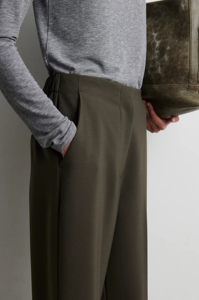SECOND FEMALE FIQUE CLASSIC TROUSERS BLACK OLIVE