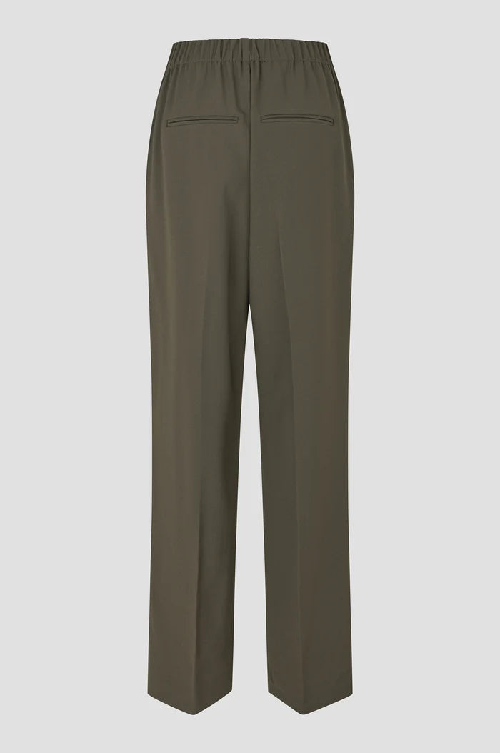 SECOND FEMALE FIQUE CLASSIC TROUSERS BLACK OLIVE
