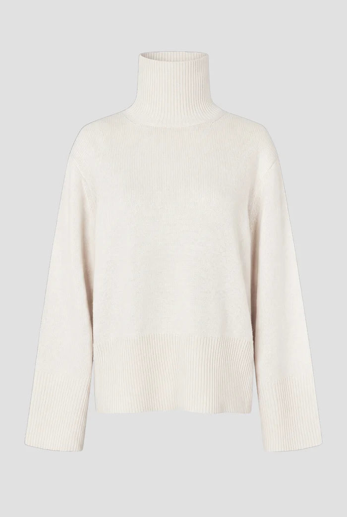 SECOND FEMALE KNIT T-NECK CREAM