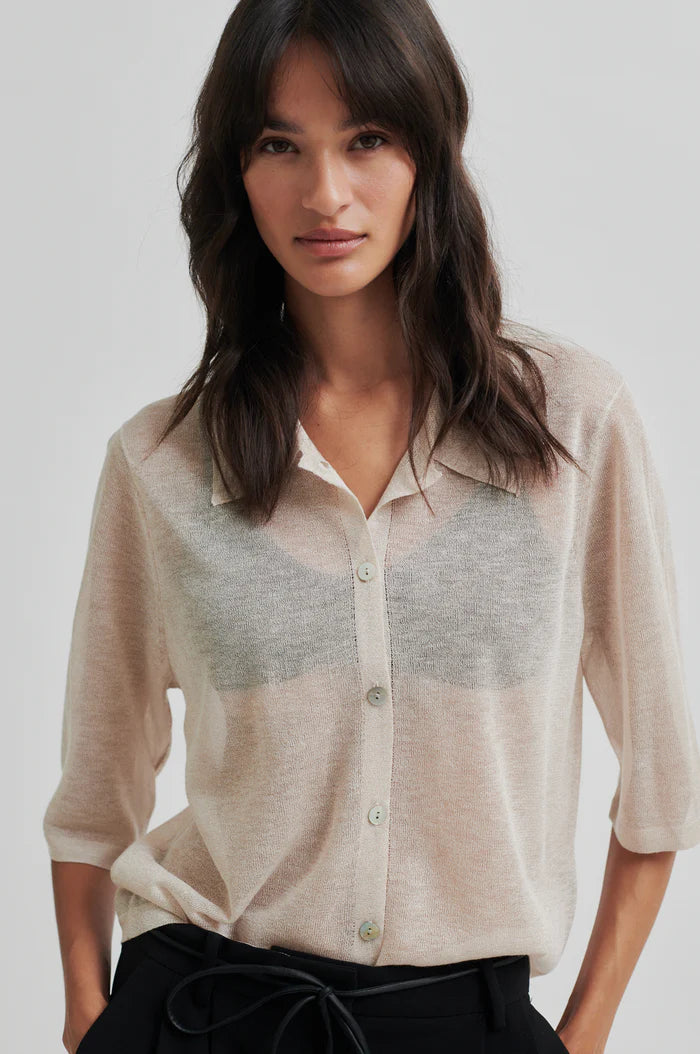 SECOND FEMALE TINKE KNIT POLO ECRU