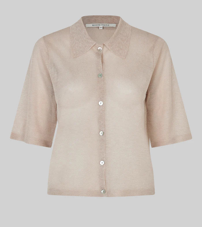 SECOND FEMALE TINKE KNIT POLO ECRU