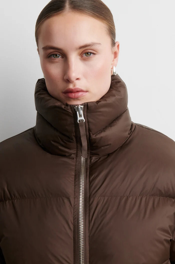 SECOND FEMALE RIYA PUFFER JACKET BROWN