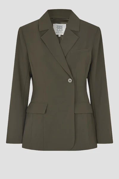 SECOND FEMALE FIQUE BLAZER BLACK OLIVE