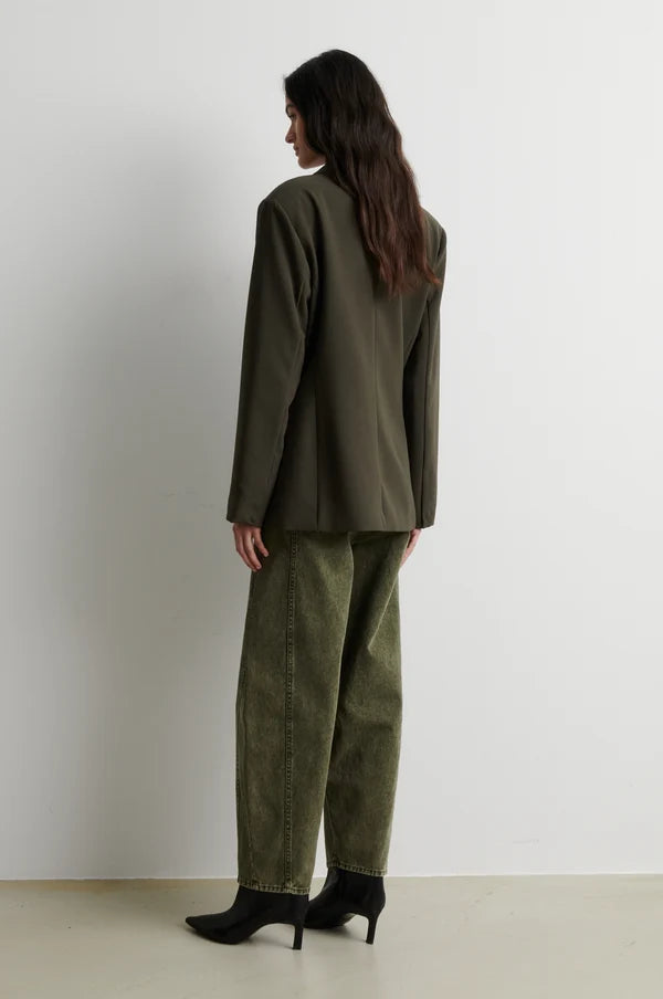 SECOND FEMALE FIQUE BLAZER BLACK OLIVE - S. LABELS