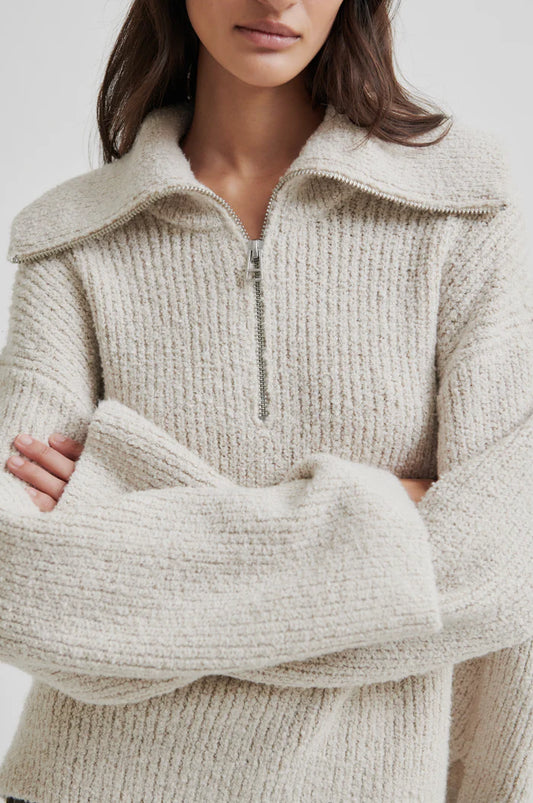SECOND FEMALE GERDA KNIT ZIP COLLAR