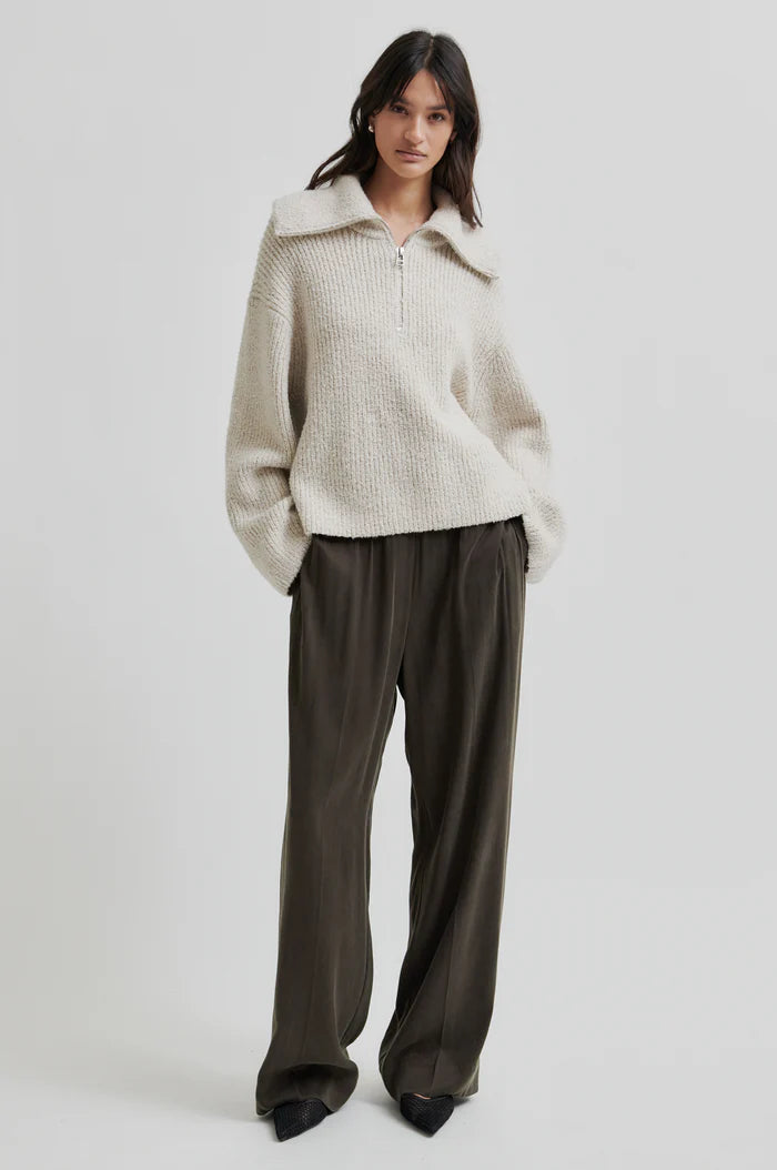 SECOND FEMALE GERDA KNIT ZIP COLLAR