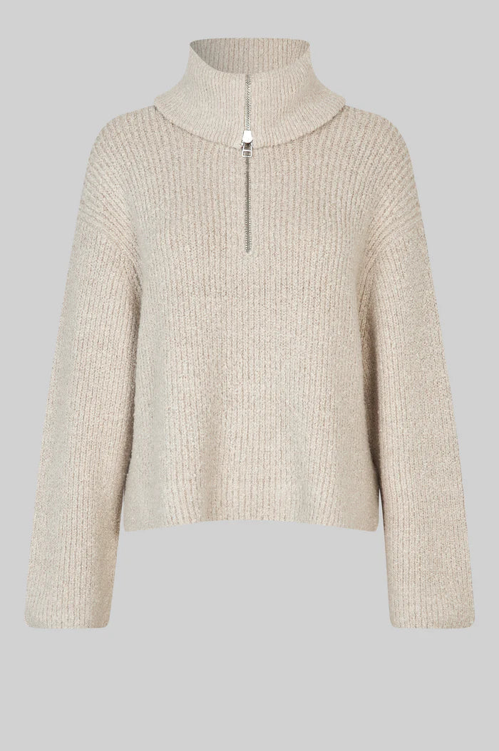 SECOND FEMALE GERDA KNIT ZIP COLLAR