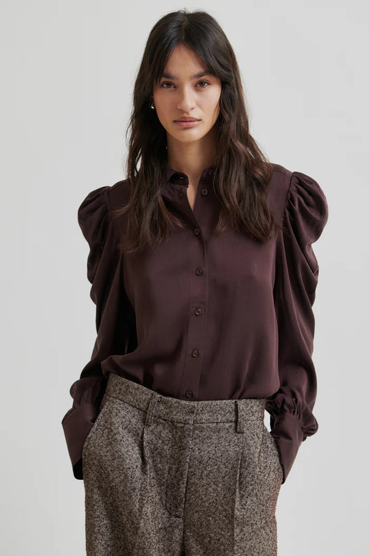 SECOND FEMALE SAMANTHA BLOUSE CHOCOLATE PLUM