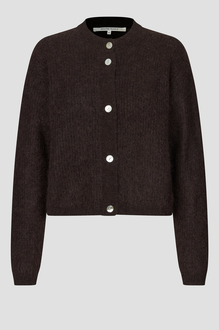 SECOND FEMALE ANDREA KNIT CARDIGAN BROWN