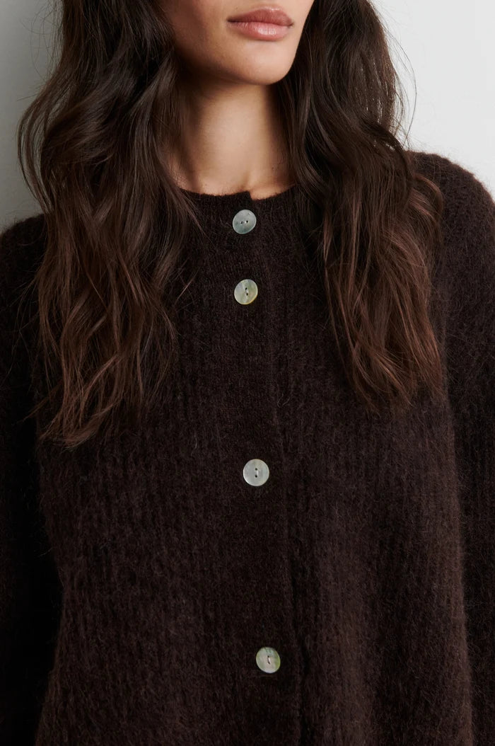 SECOND FEMALE ANDREA KNIT CARDIGAN BROWN