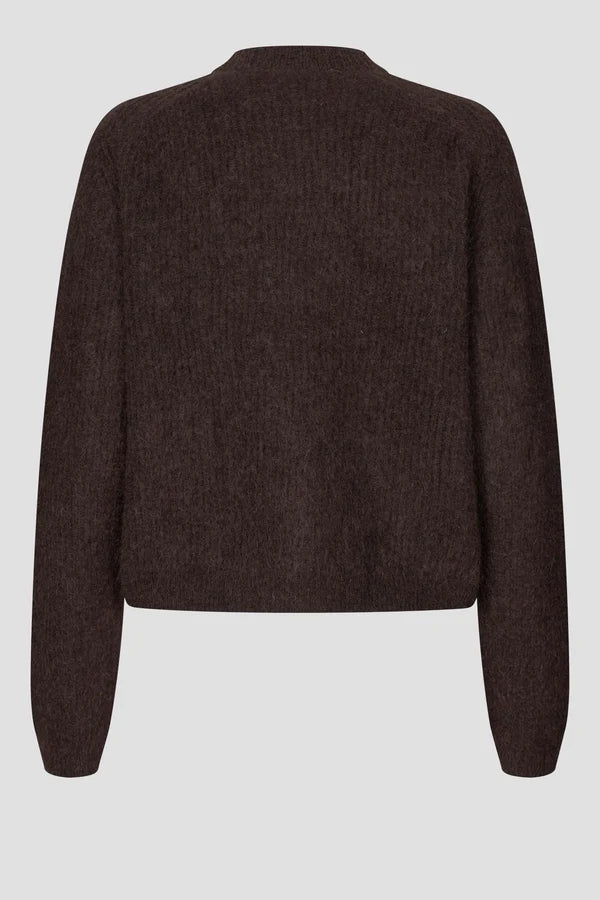 SECOND FEMALE ANDREA KNIT CARDIGAN BROWN