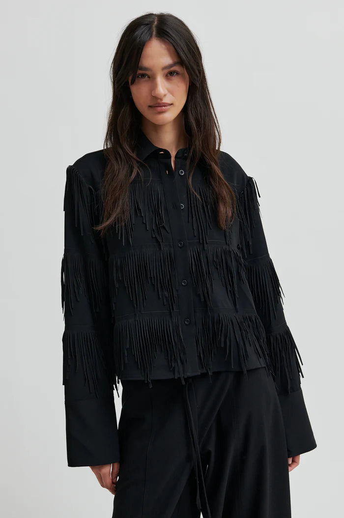 SECOND FEMALE DANCING CROPPED SHIRT BLACK