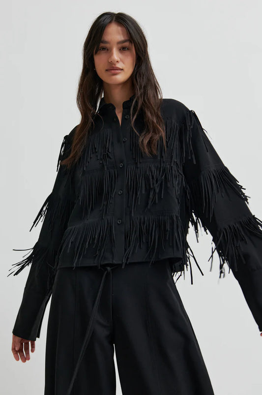 SECOND FEMALE DANCING CROPPED SHIRT BLACK