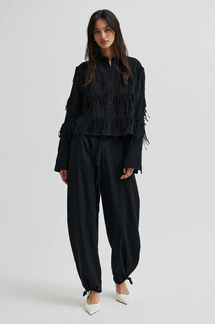 SECOND FEMALE DANCING CROPPED SHIRT BLACK