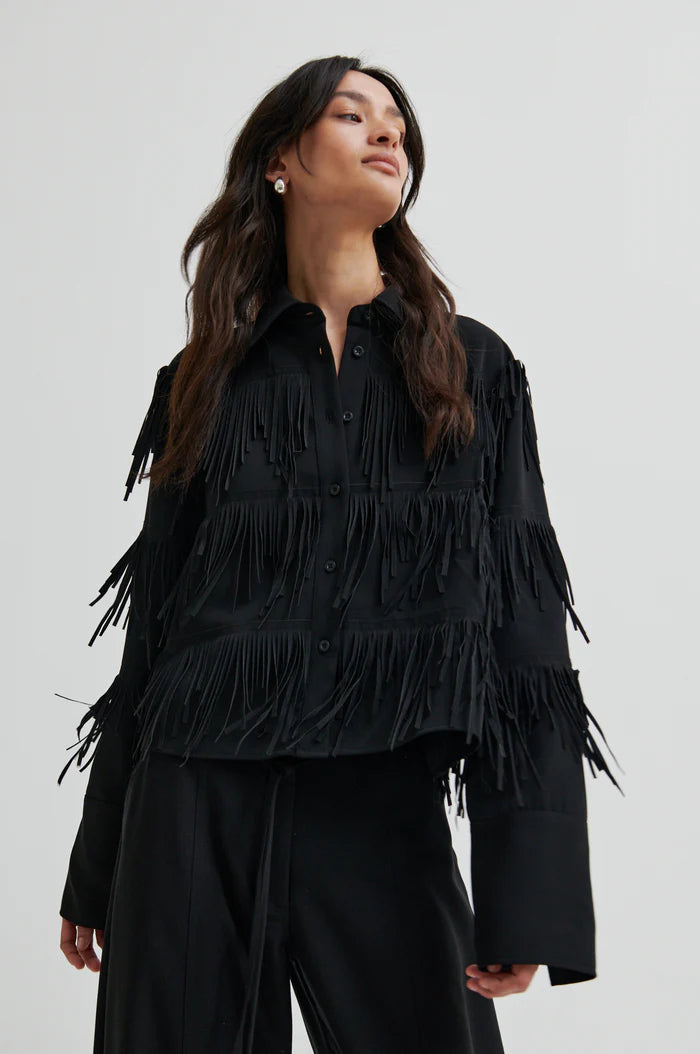 SECOND FEMALE DANCING CROPPED SHIRT BLACK