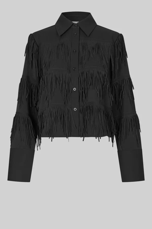 SECOND FEMALE DANCING CROPPED SHIRT BLACK