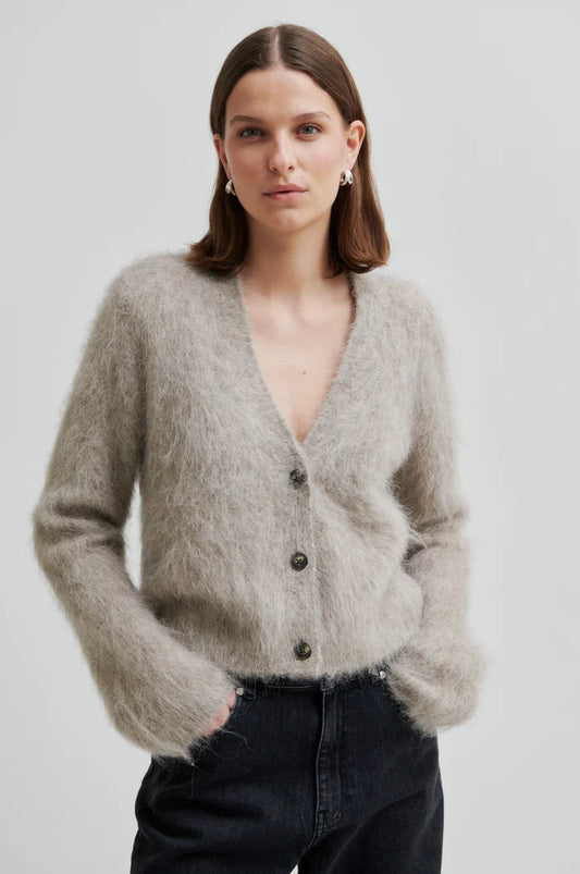 SECOND FEMALE KARLA KNIT CARDIGAN TAUPE