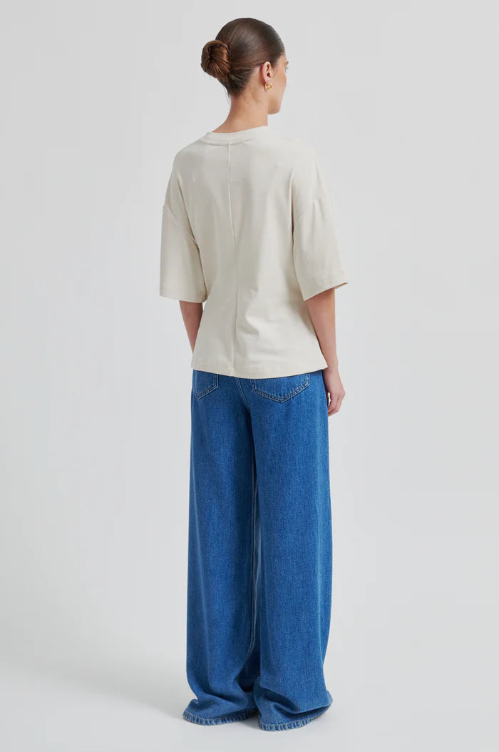 SECOND FEMALE ENORA BROOCH TEE BEIGE - S. LABELS