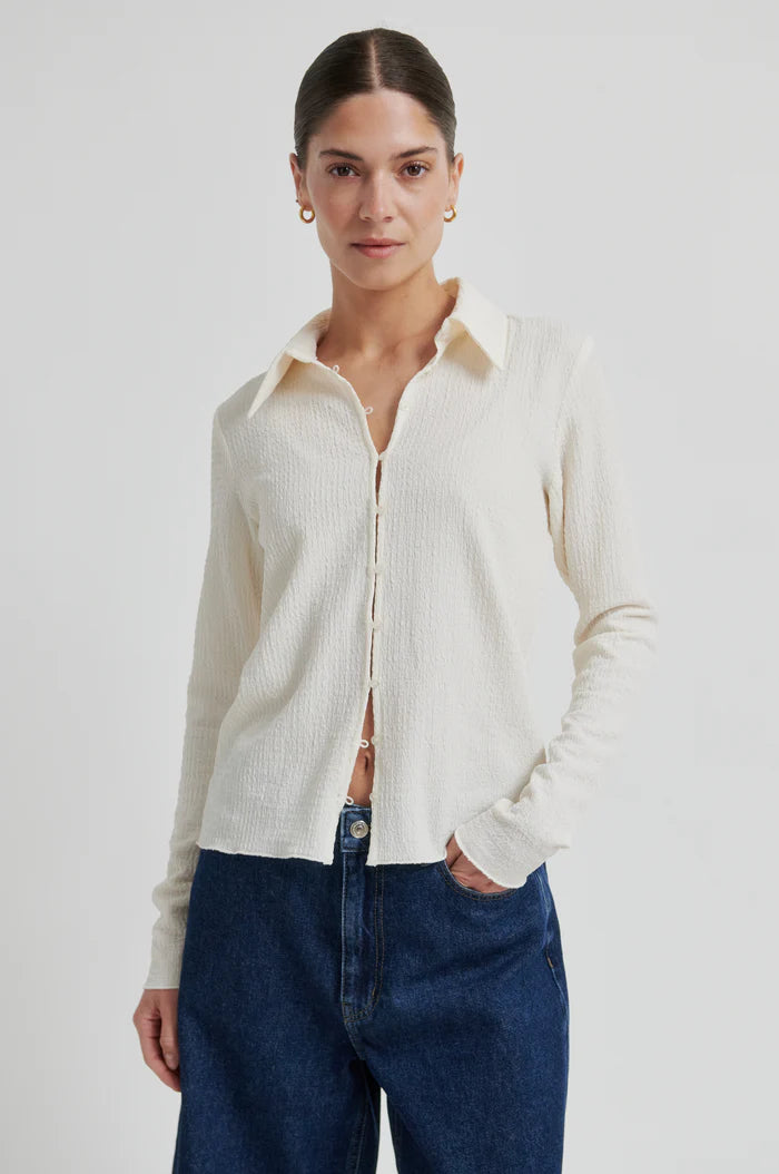 SECOND FEMALE PARIA LS COLLAR TEE TOFU - S. LABELS