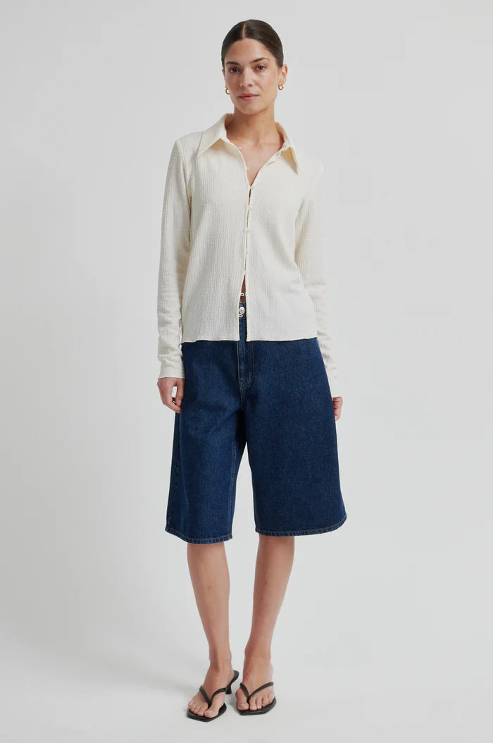 SECOND FEMALE PARIA LS COLLAR TEE TOFU - S. LABELS