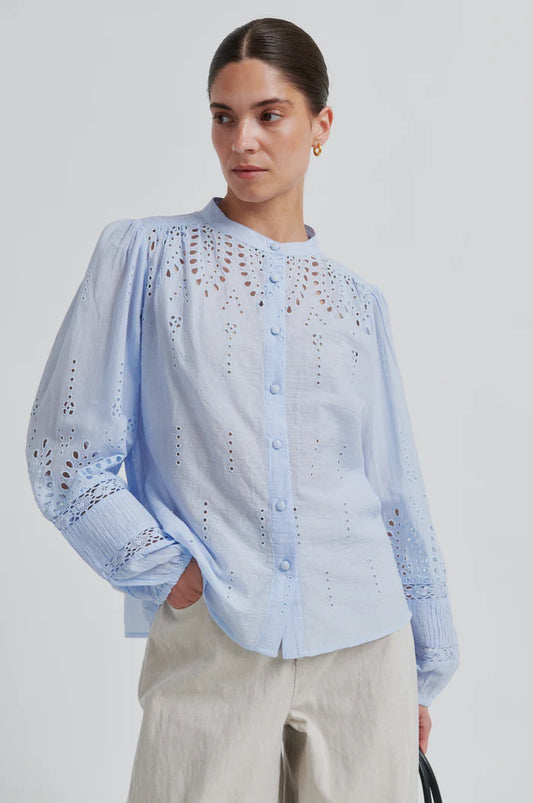 SECOND FEMALE CAMIL BLOUSE BLAUW