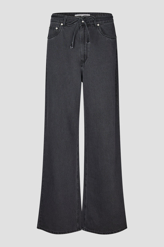 SECOND FEMALE IRVANA DENIM JEANS DARK GREY / BLACK