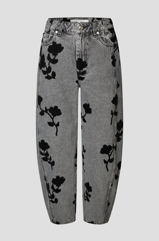 SECOND FEMALE LAWRISSA BARREL JEANS GREY