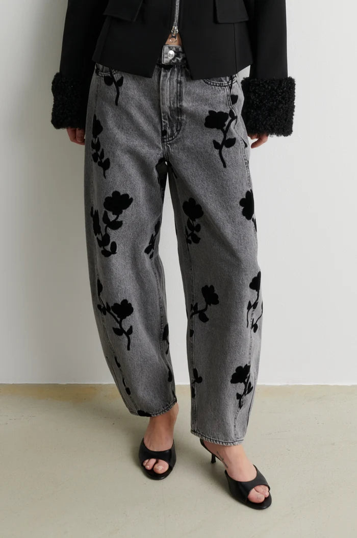 SECOND FEMALE LAWRISSA BARREL JEANS GREY