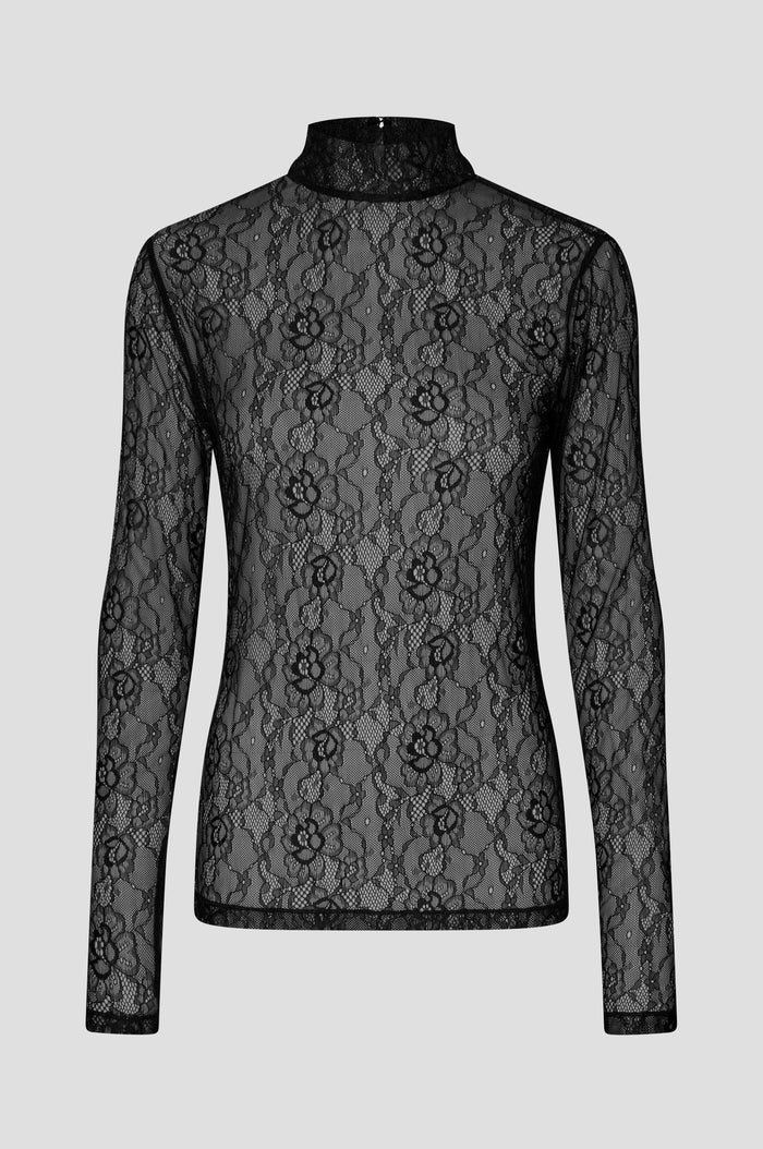 SECOND FEMALE LURIA LACE TOP ZWART