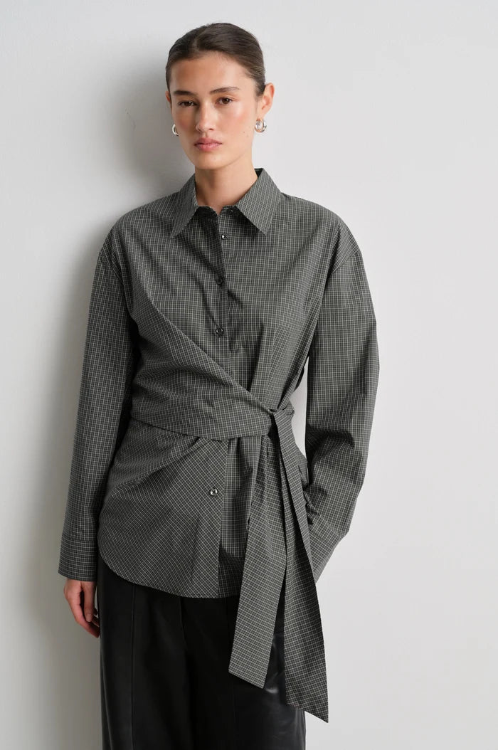 SECOND FEMALE SORIN TIE SHIRT GRIJS