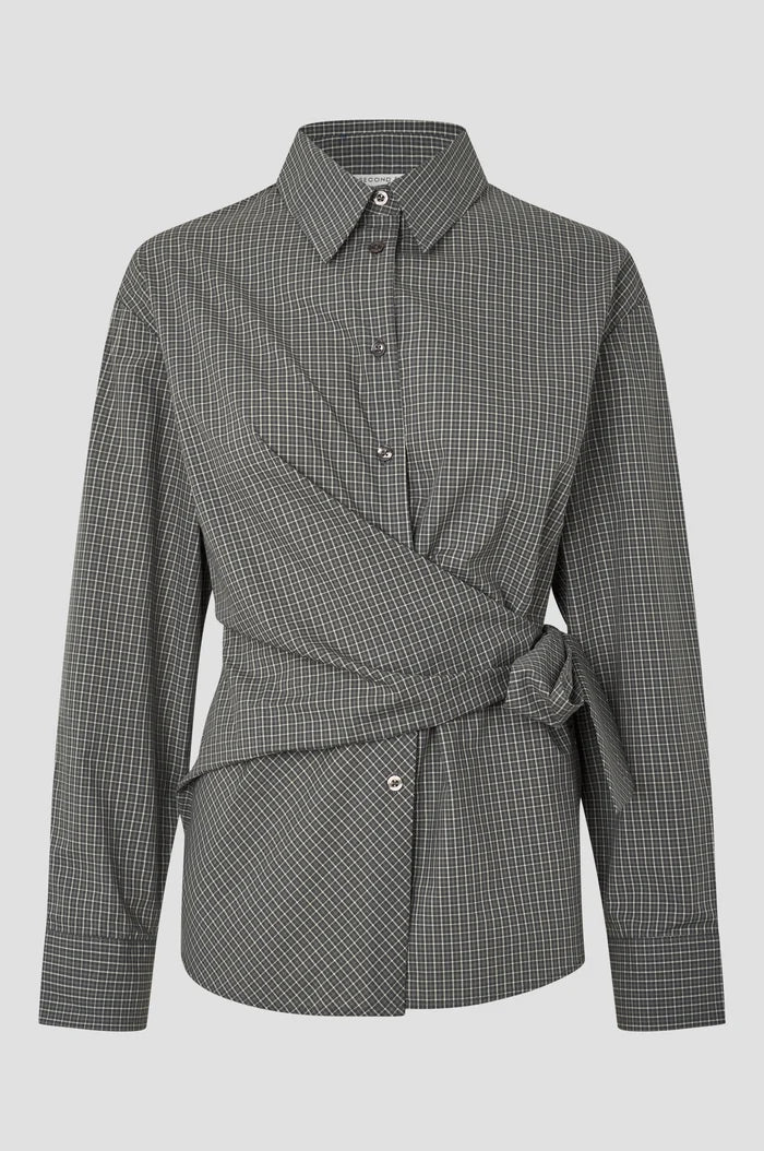 SECOND FEMALE SORIN TIE SHIRT GRIJS