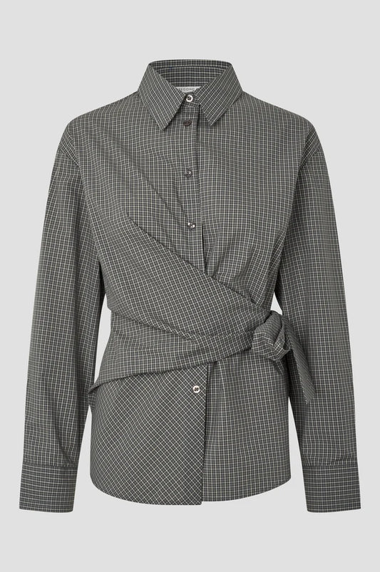SECOND FEMALE SORIN TIE SHIRT GRIJS
