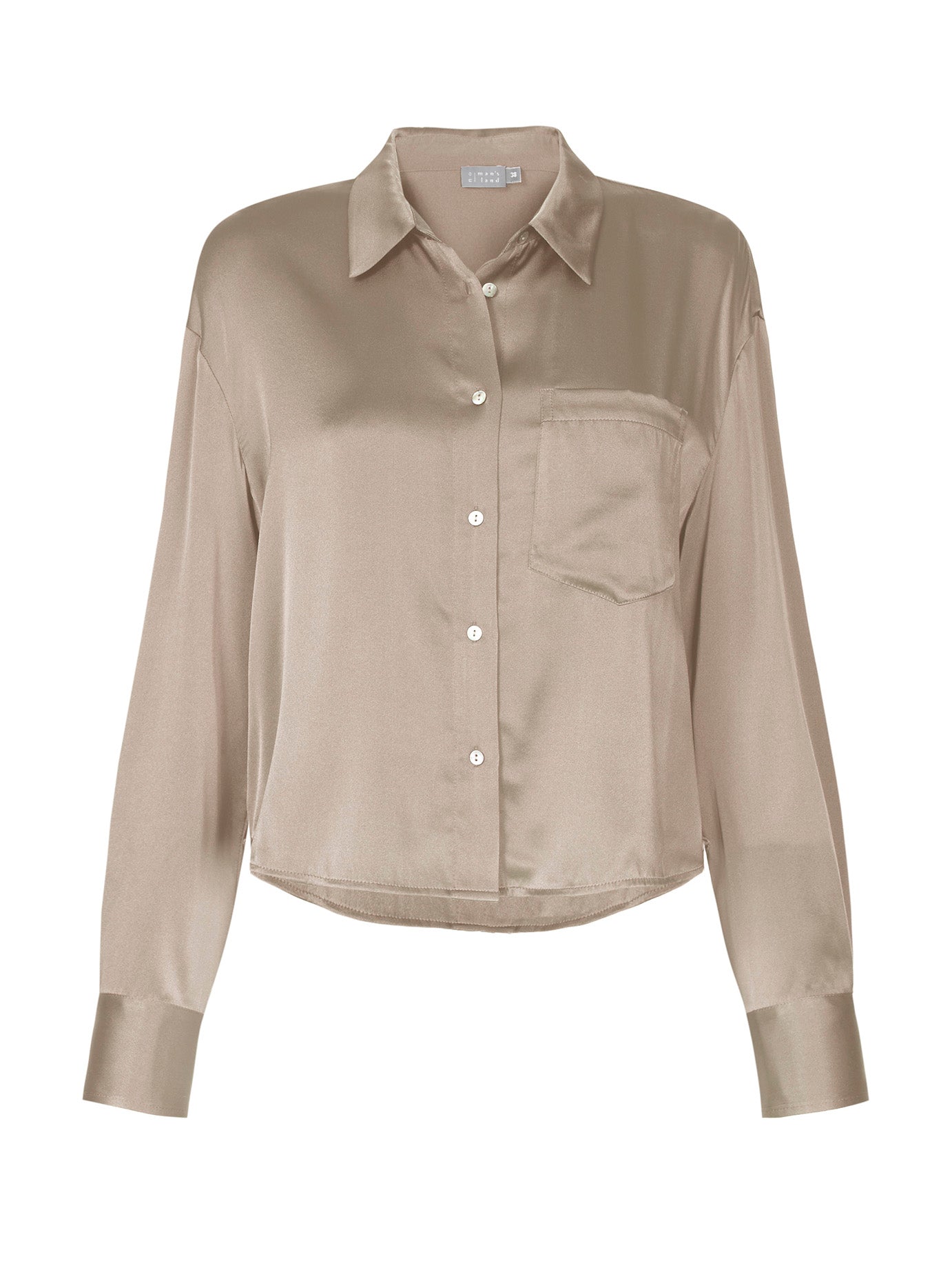 NO MAN'S LAND ZIJDEN BLOUSE SAND