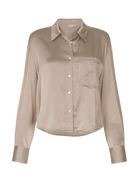NO MAN'S LAND ZIJDEN BLOUSE SAND