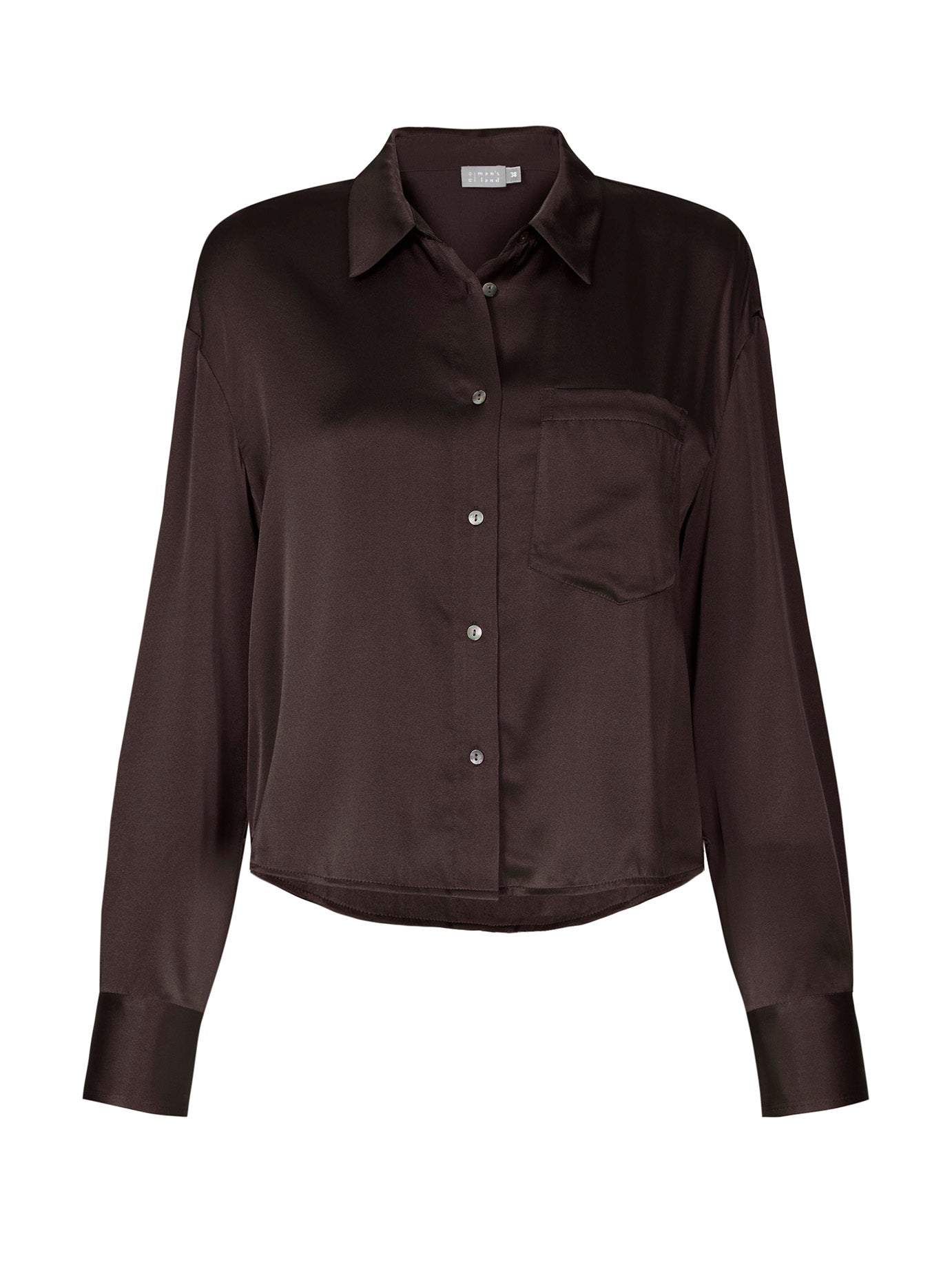 NO MAN'S LAND ZIJDEN BLOUSE COFFEE