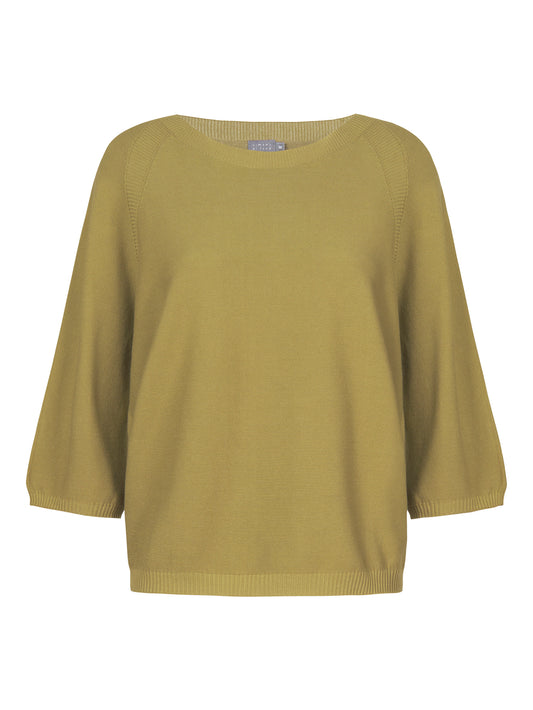 NO MAN'S LAND RONDE HALS TOP OLIVE - S. LABELS