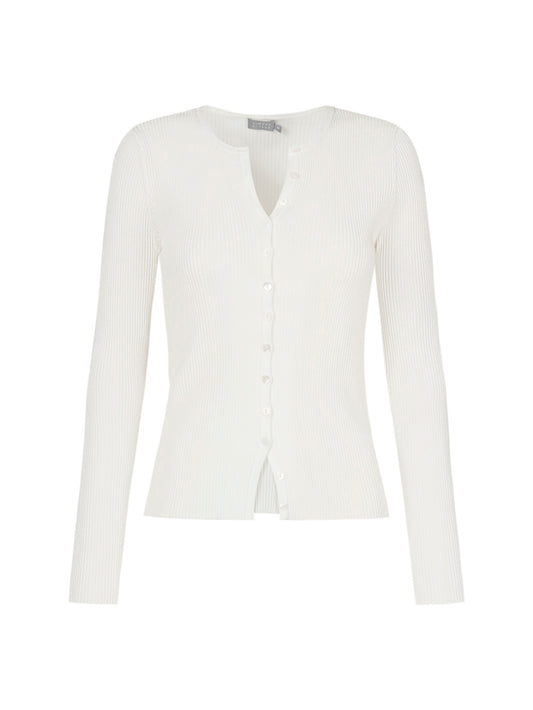 NO MAN'S LAND RIB VESTJE WIT - S. LABELS