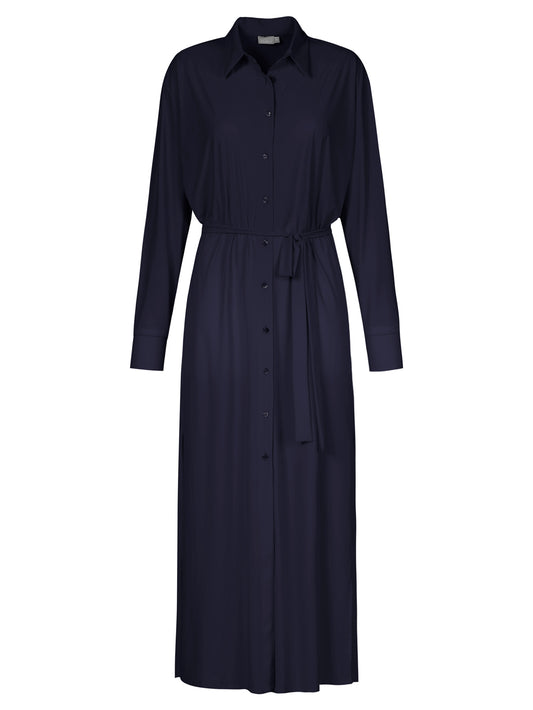 NO MAN'S LAND TRAVEL SHIRTDRESS BLUEBLACK