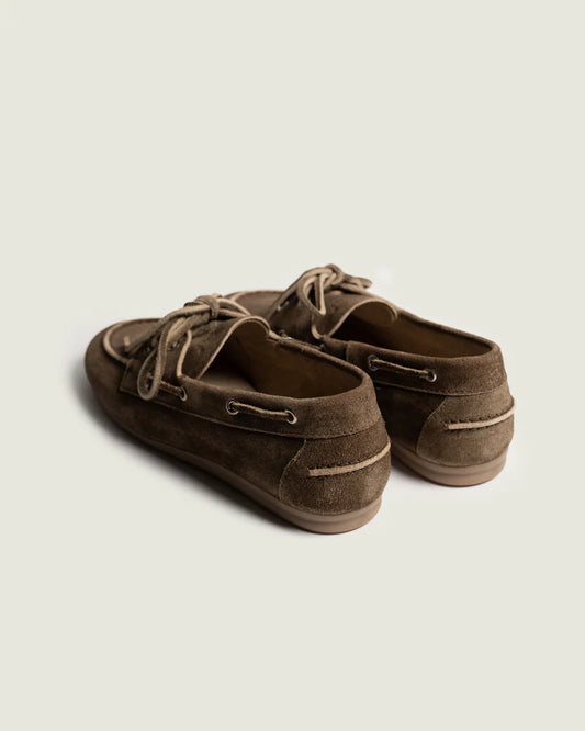 POSA BOAT LOAFER SUEDE COCOA BROWN - S. LABELS